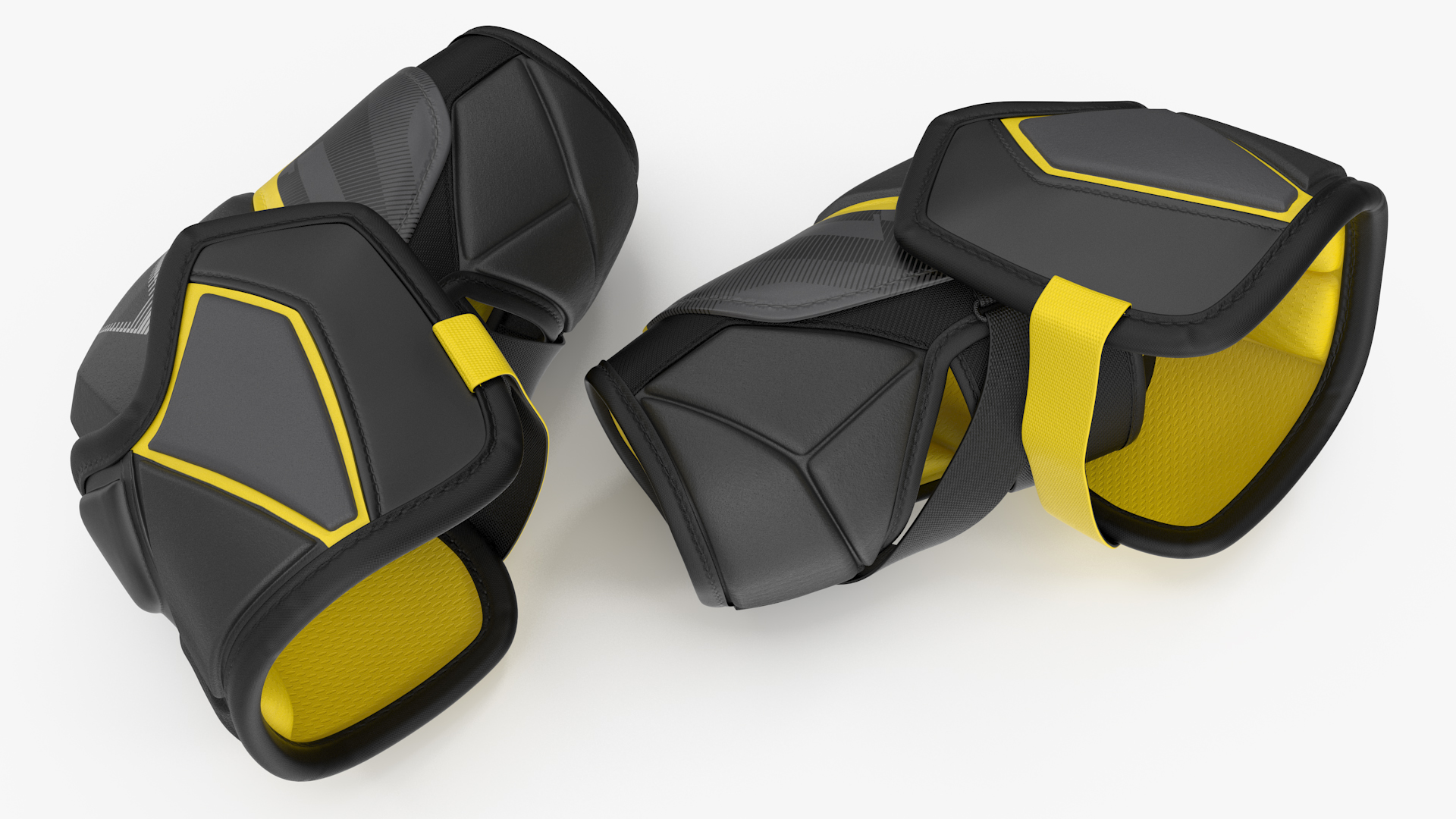 Hockey Elbow Pads Yellow 3D model