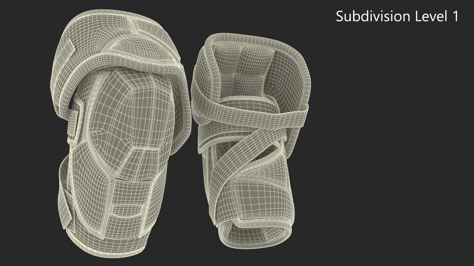 Hockey Elbow Pads Yellow 3D model