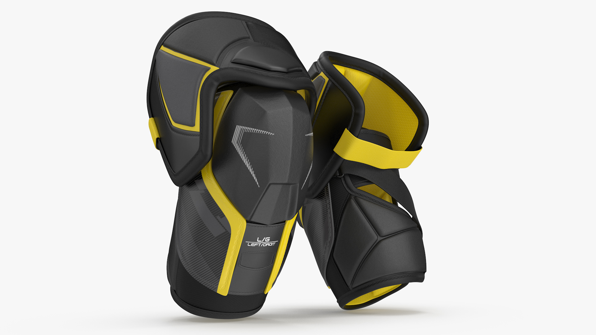 Hockey Elbow Pads Yellow 3D model