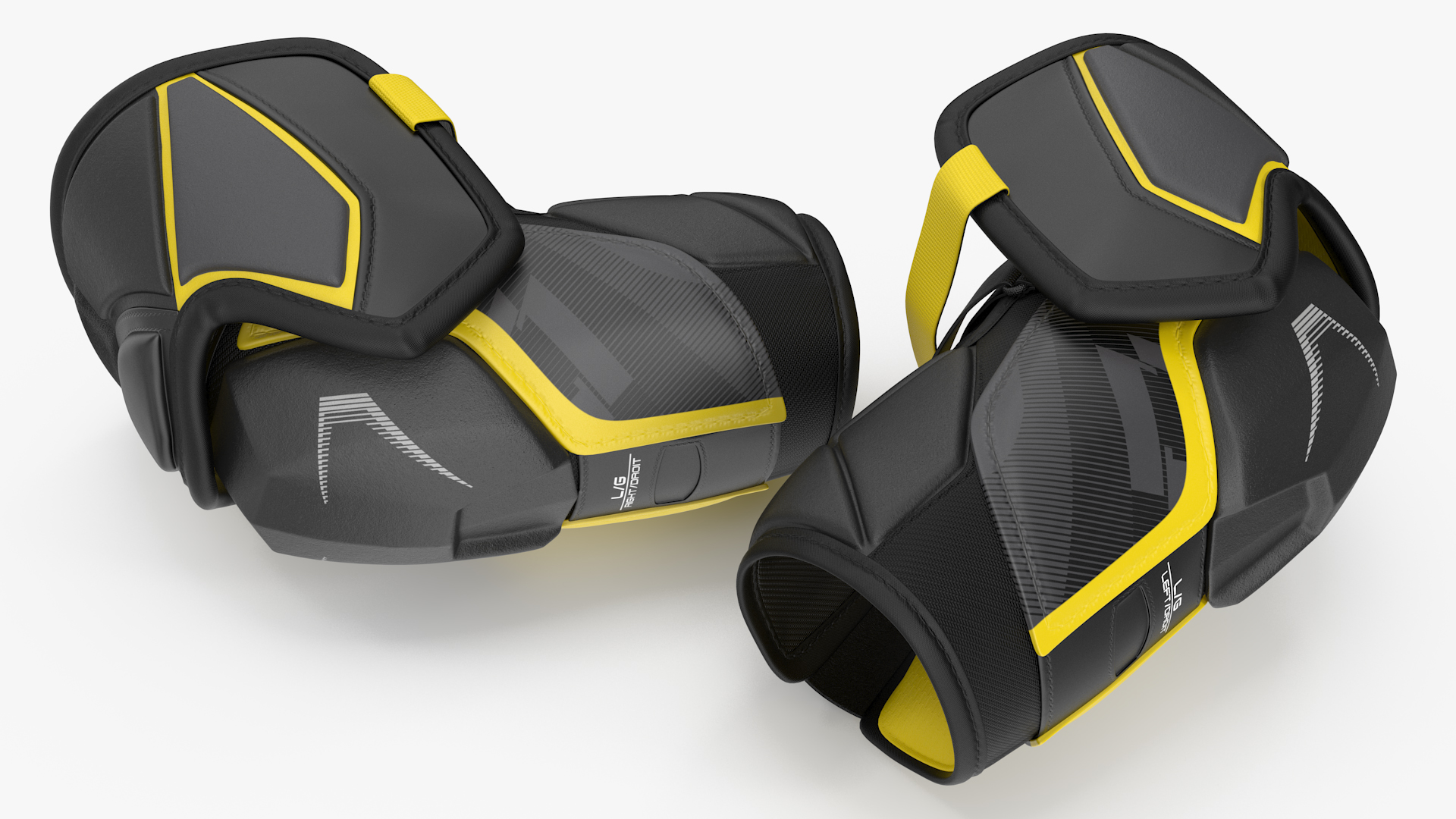 Hockey Elbow Pads Yellow 3D model