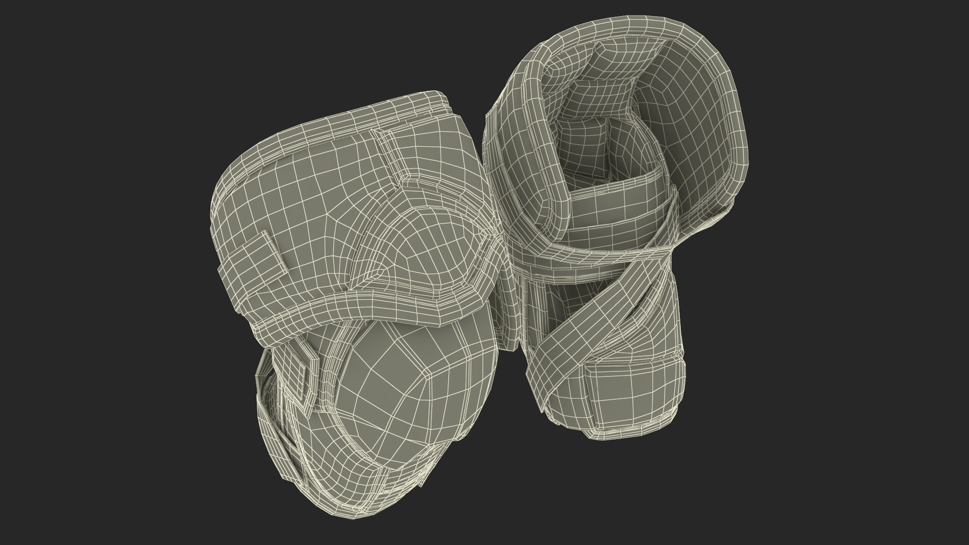 Hockey Elbow Pads Yellow 3D model