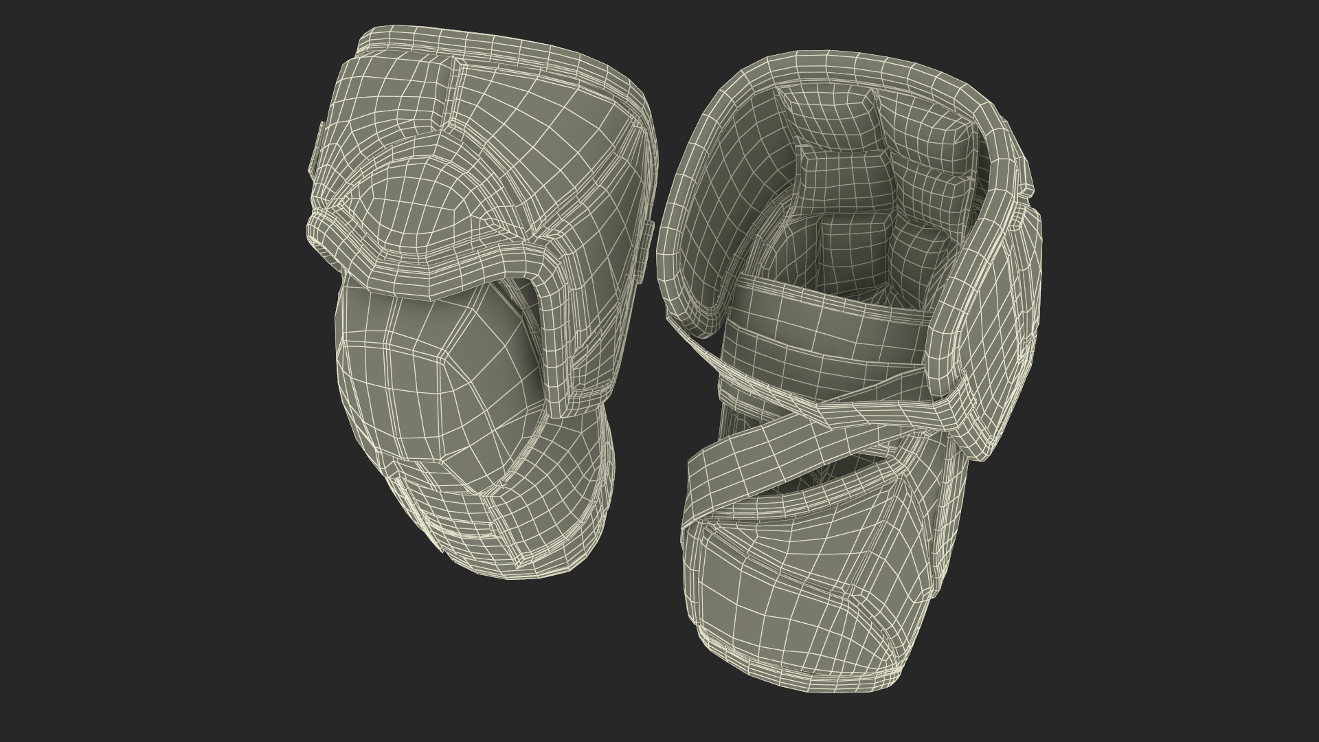 Hockey Elbow Pads Yellow 3D model
