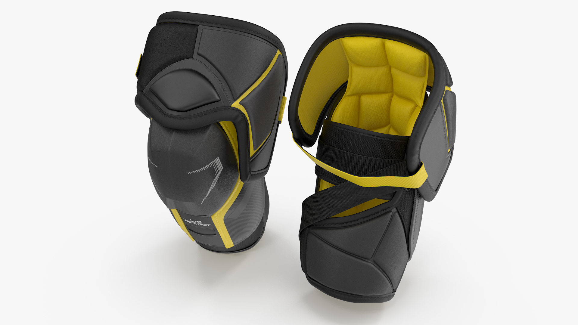Hockey Elbow Pads Yellow 3D model