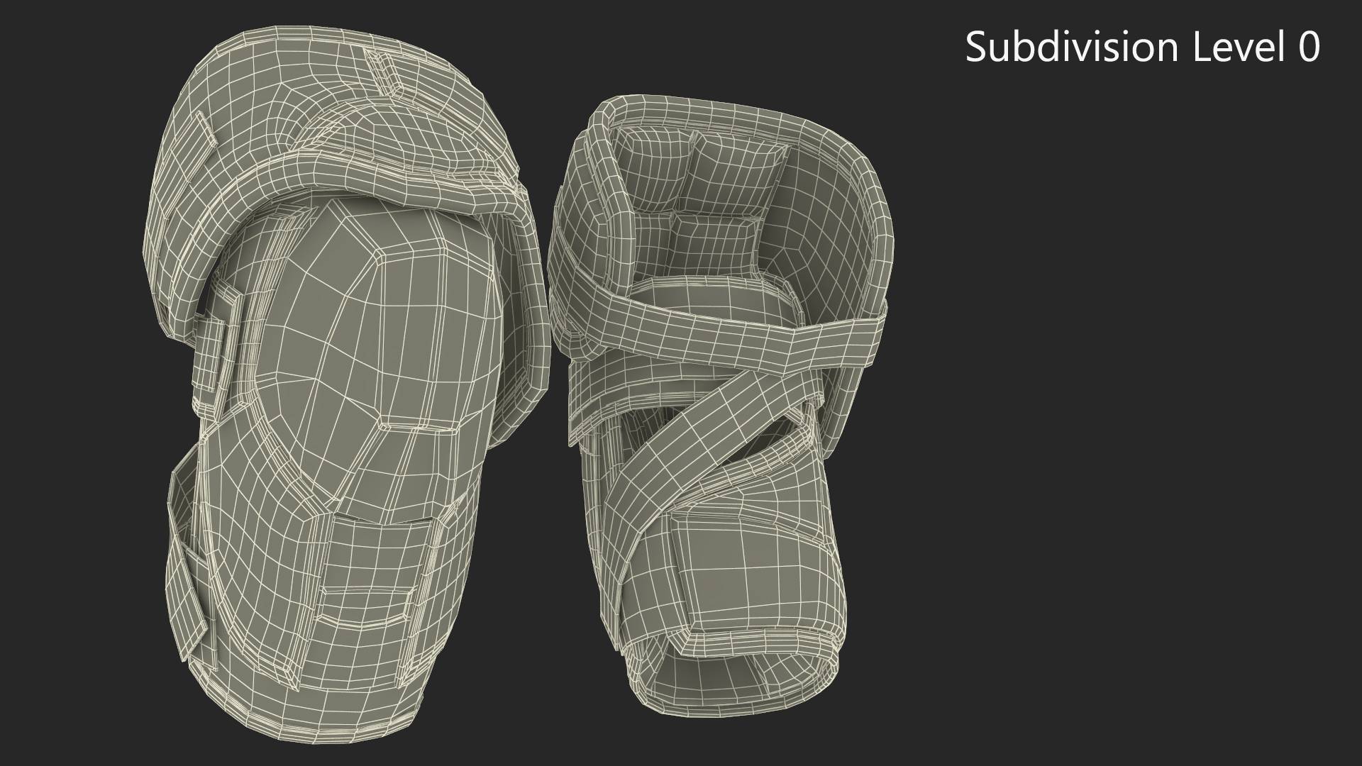 Hockey Elbow Pads Yellow 3D model