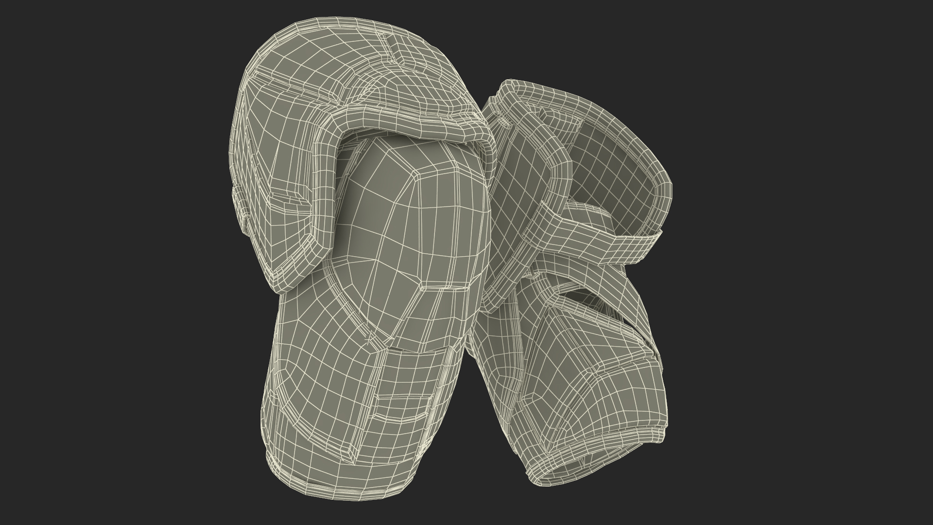 Hockey Elbow Pads Yellow 3D model