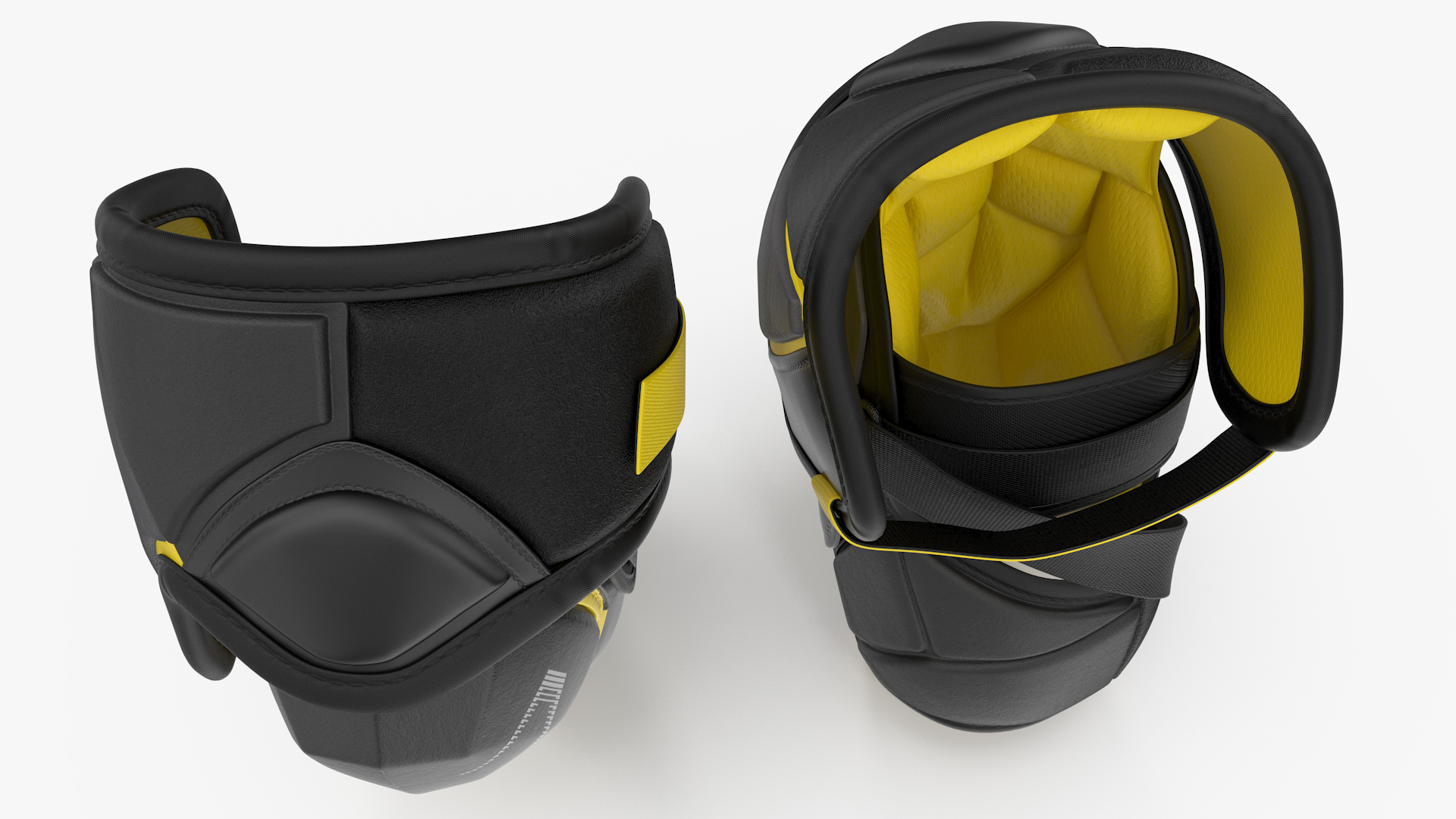 Hockey Elbow Pads Yellow 3D model