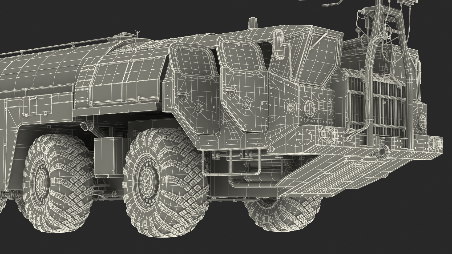 3D Airport Fire Fighting Vehicle MAZ AA 60 Rigged