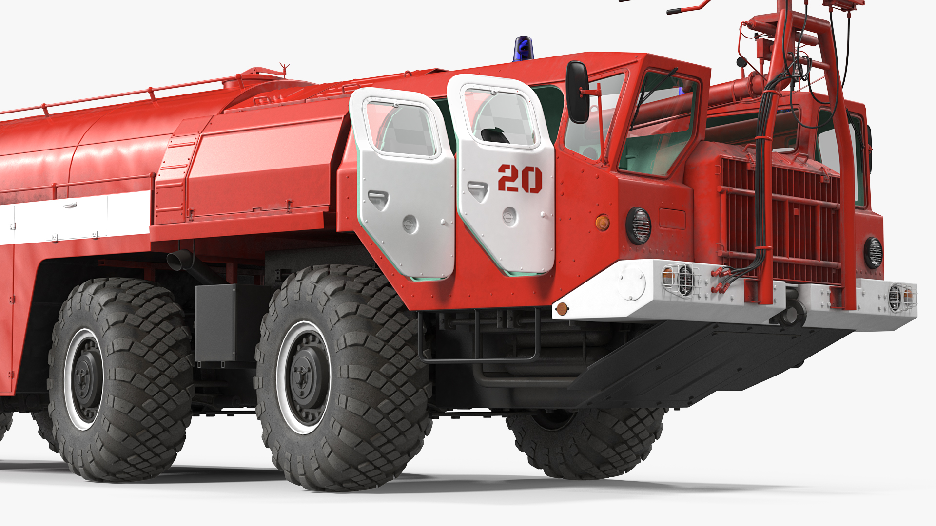 3D Airport Fire Fighting Vehicle MAZ AA 60 Rigged