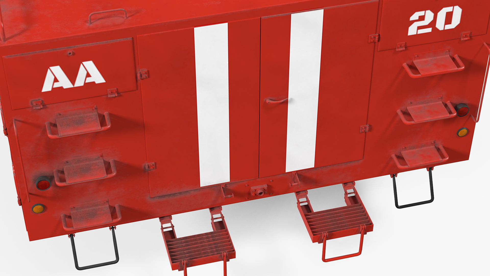 3D Airport Fire Fighting Vehicle MAZ AA 60 Rigged