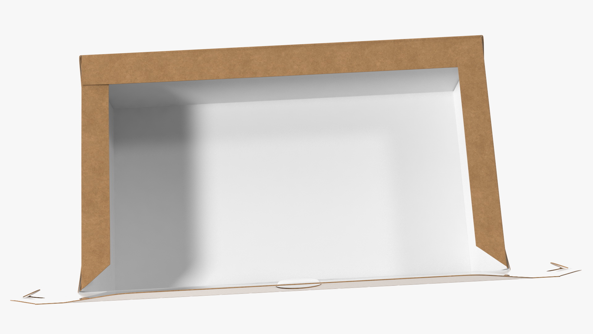Opened Kraft Food Box with Window Set 3D