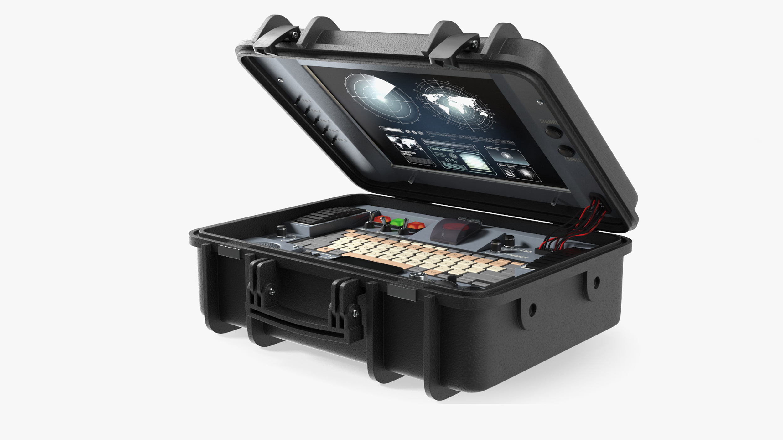3D Nuclear Briefcase Rigged for Maya model