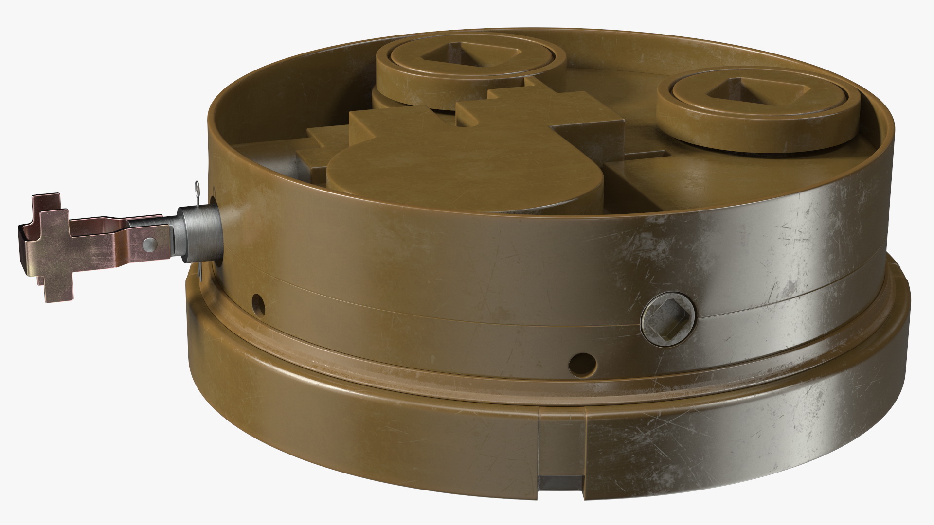 3D Military Blast Mine Green Brown