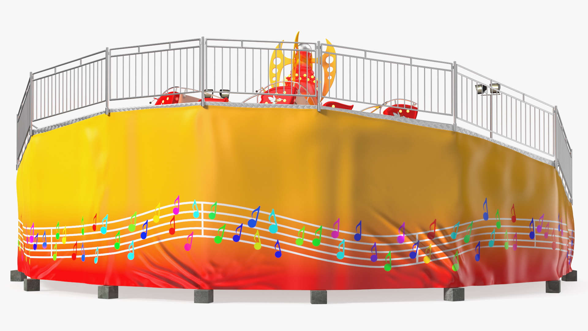 3D Flat Ride Theme Park Attraction