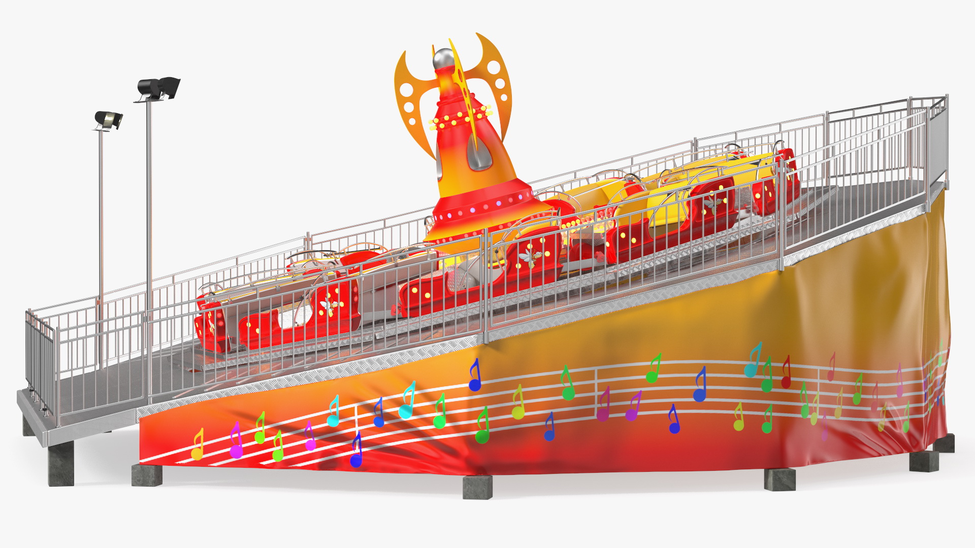 3D Flat Ride Theme Park Attraction