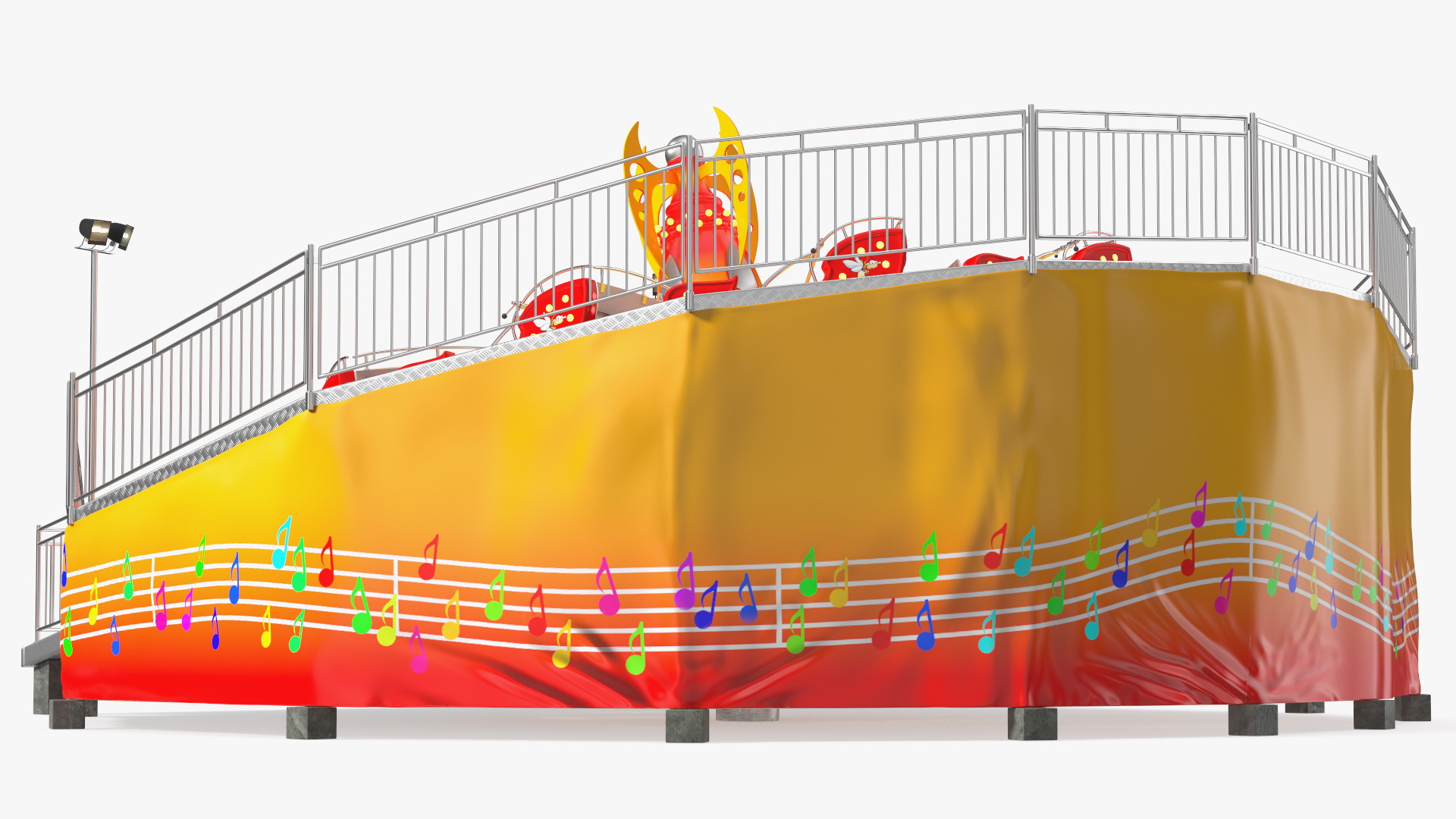3D Flat Ride Theme Park Attraction