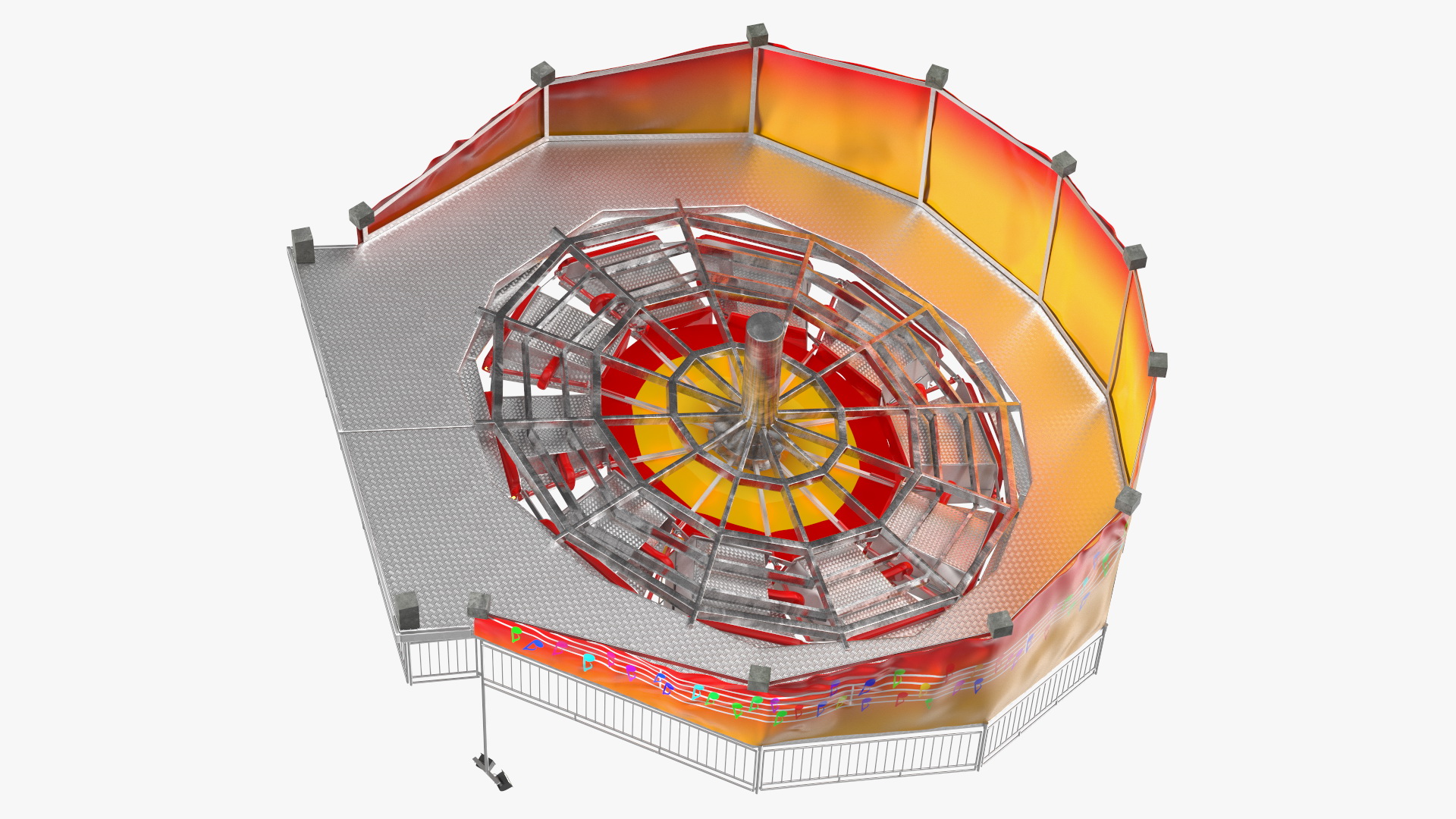 3D Flat Ride Theme Park Attraction