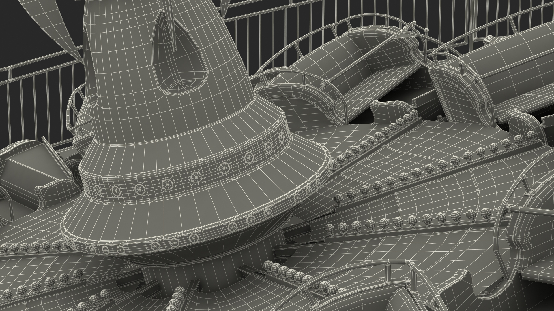 3D Flat Ride Theme Park Attraction
