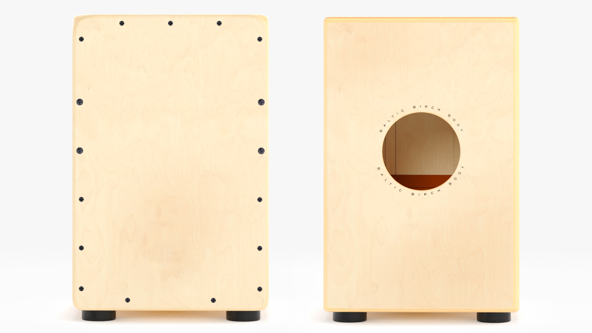 3D Traditional String Cajon Drum with Seat Pad model