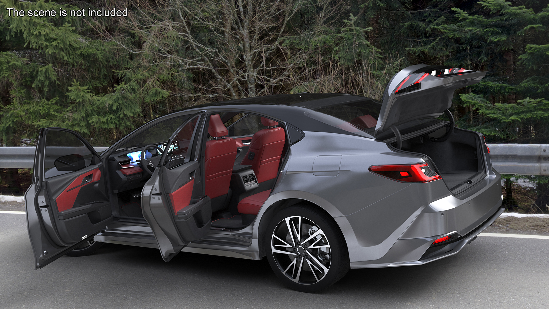 3D Redesigned Sedan Gray