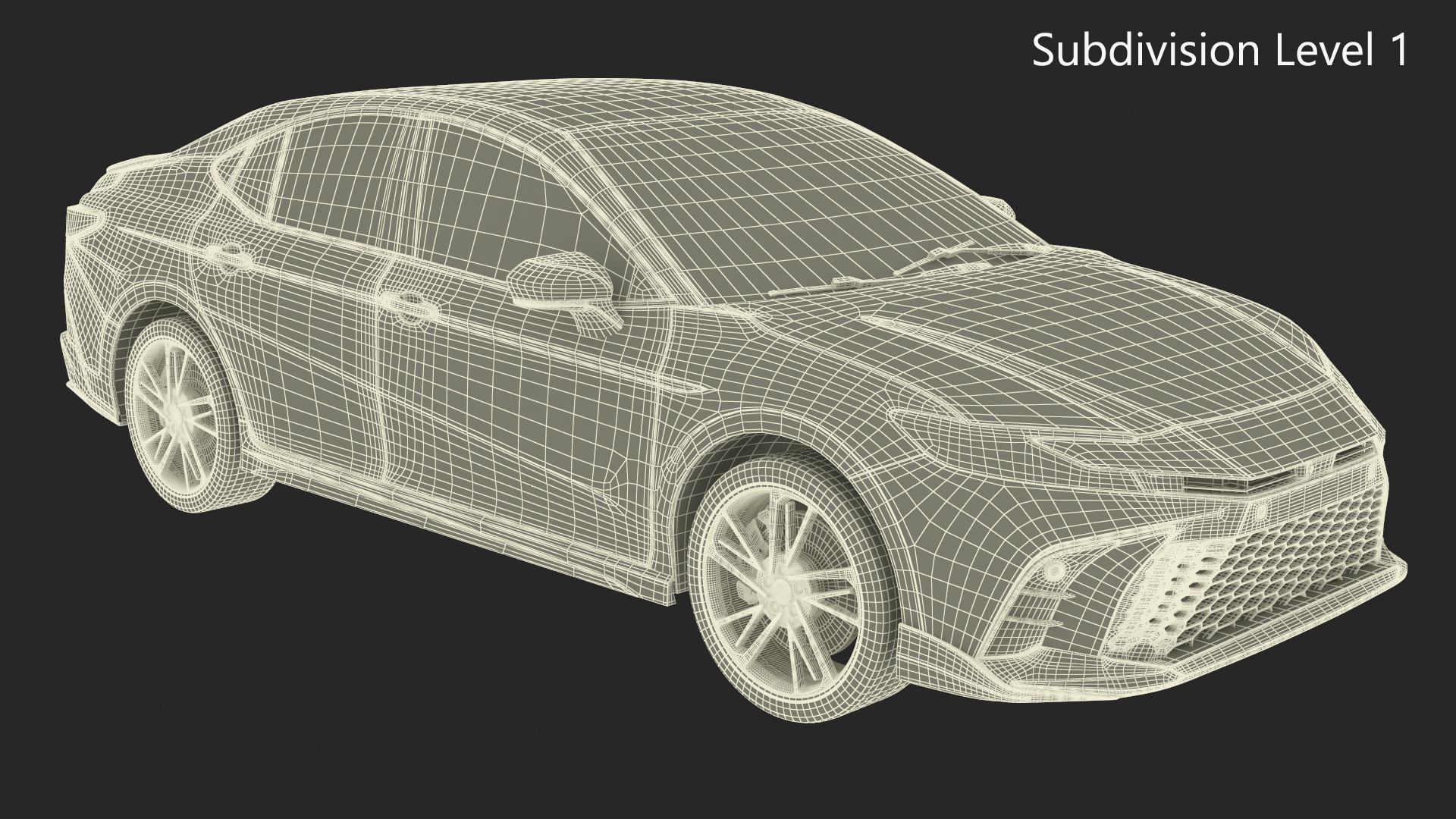 3D Redesigned Sedan Gray