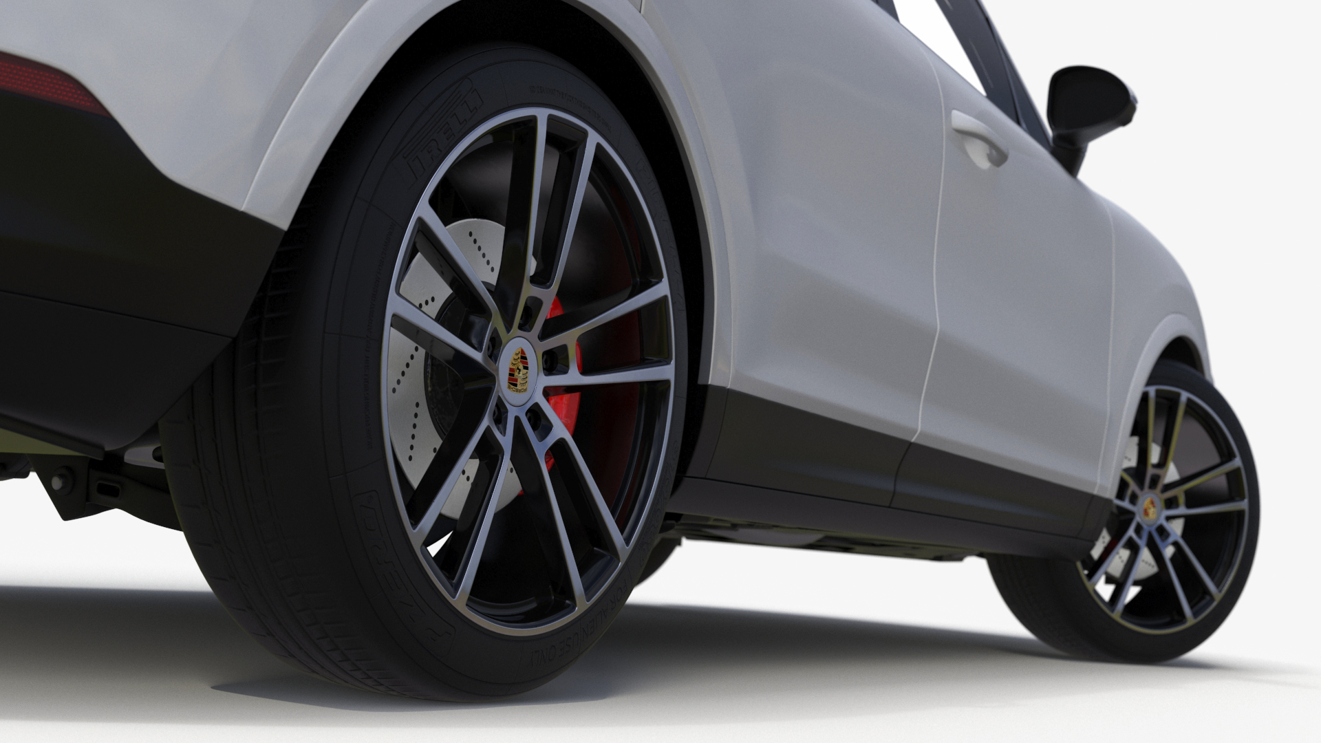 Porsche Cayenne Turbo E-Hybrid SUV 2024 White Rigged 3D