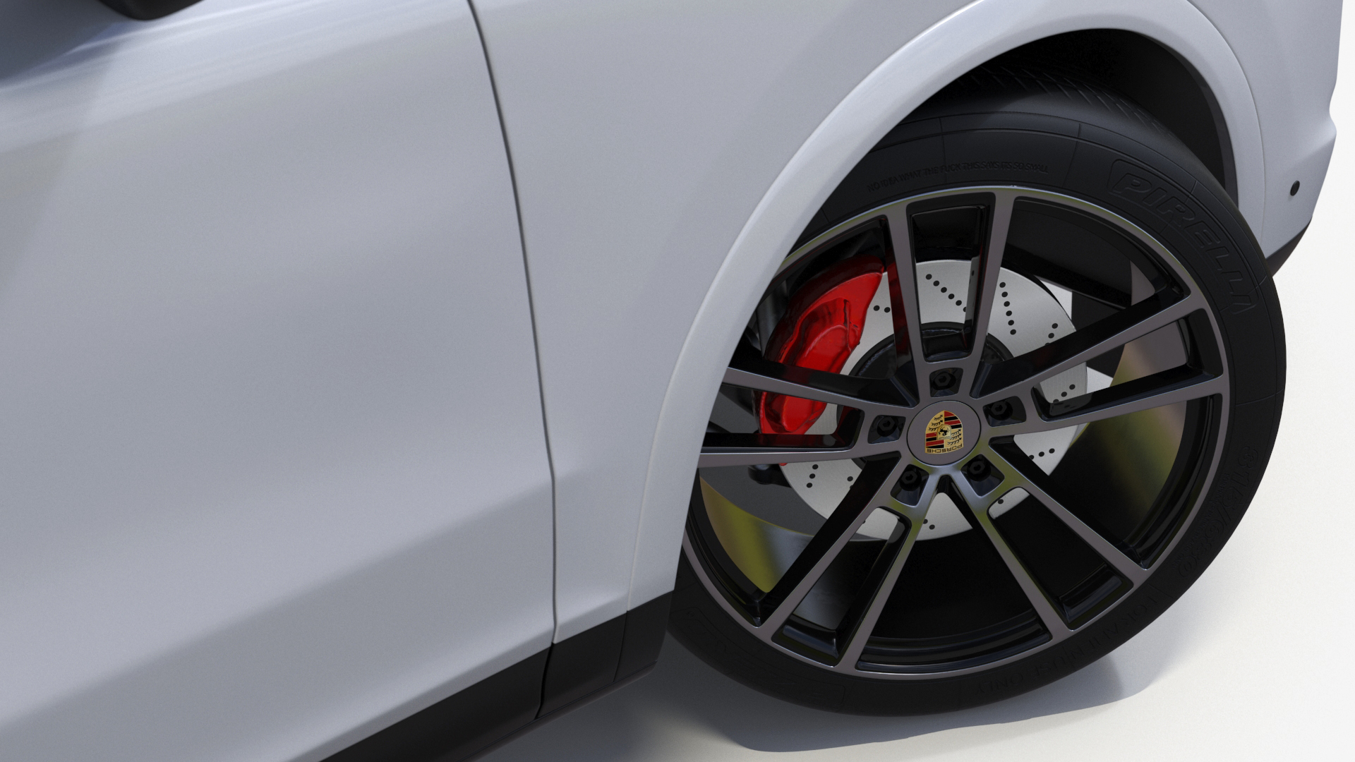 Porsche Cayenne Turbo E-Hybrid SUV 2024 White Rigged 3D