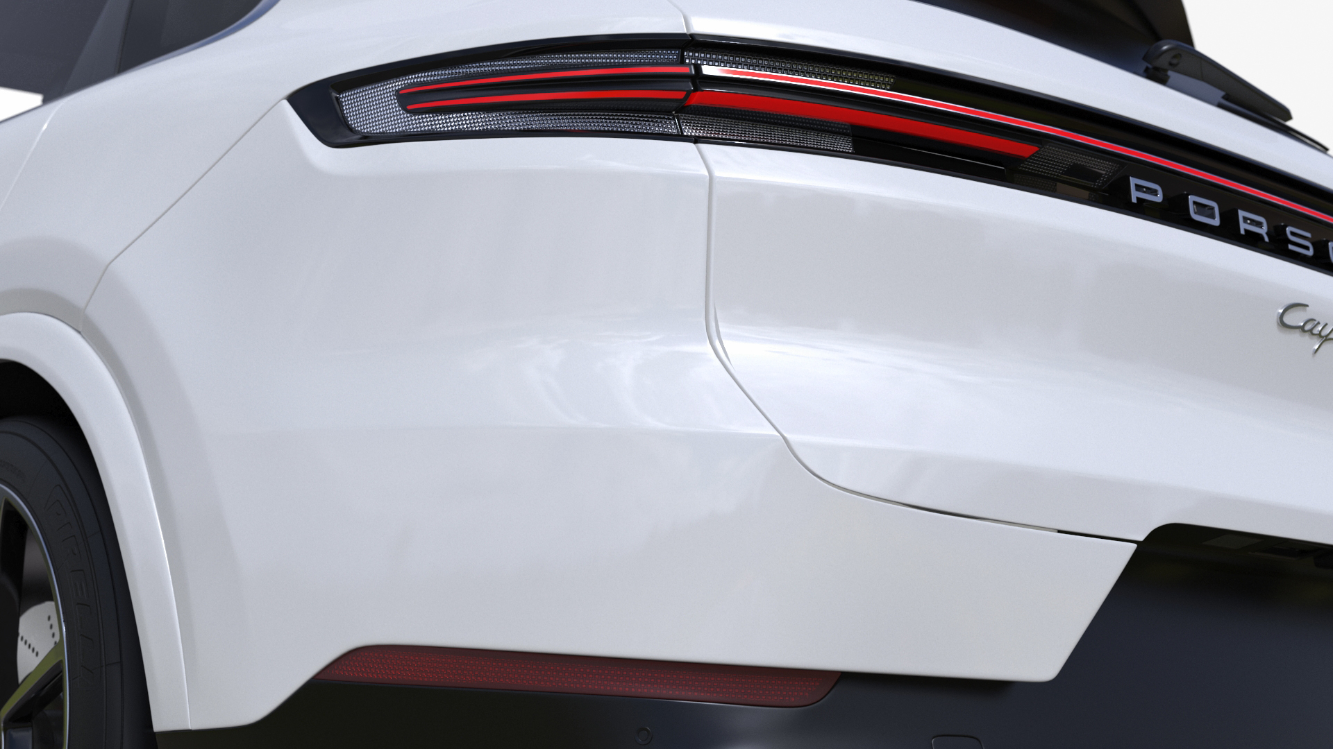 Porsche Cayenne Turbo E-Hybrid SUV 2024 White Rigged 3D