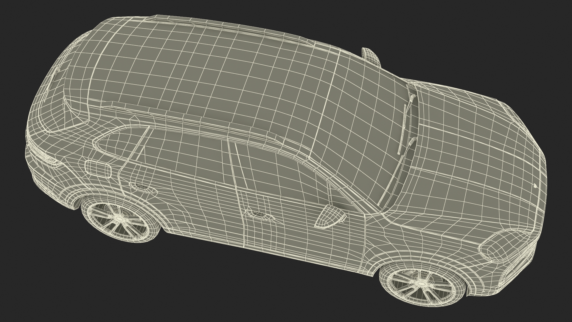 Porsche Cayenne Turbo E-Hybrid SUV 2024 White Rigged 3D