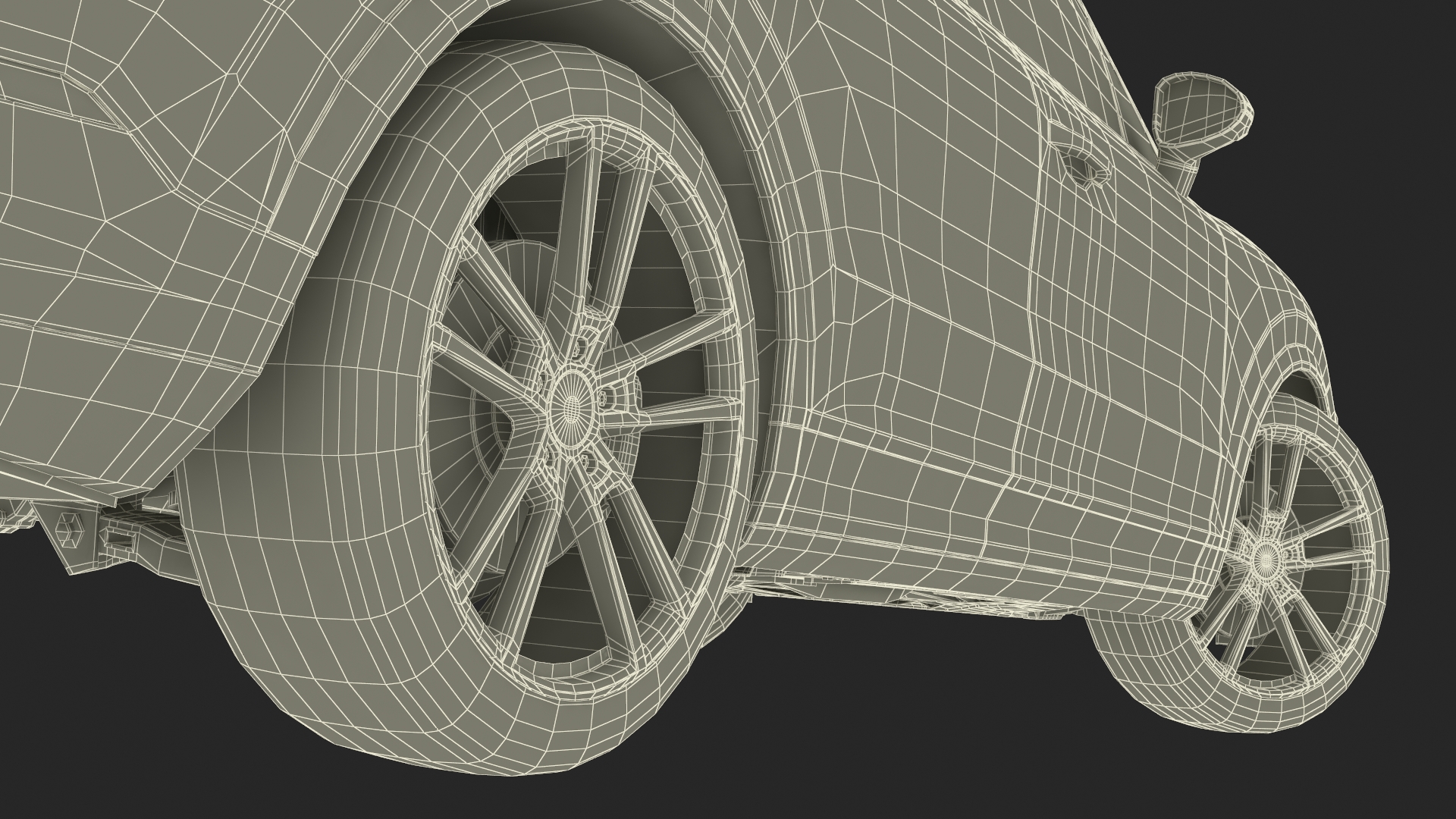 Porsche Cayenne Turbo E-Hybrid SUV 2024 White Rigged 3D