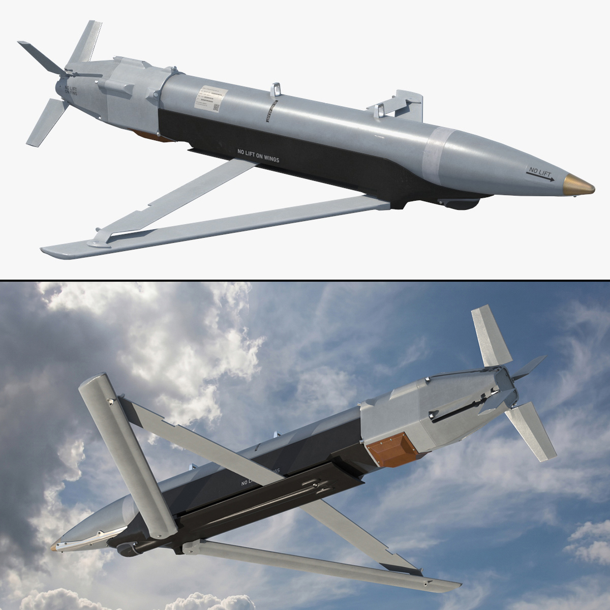 GBU-39 Small Diameter Bomb Game Ready 3D model preview