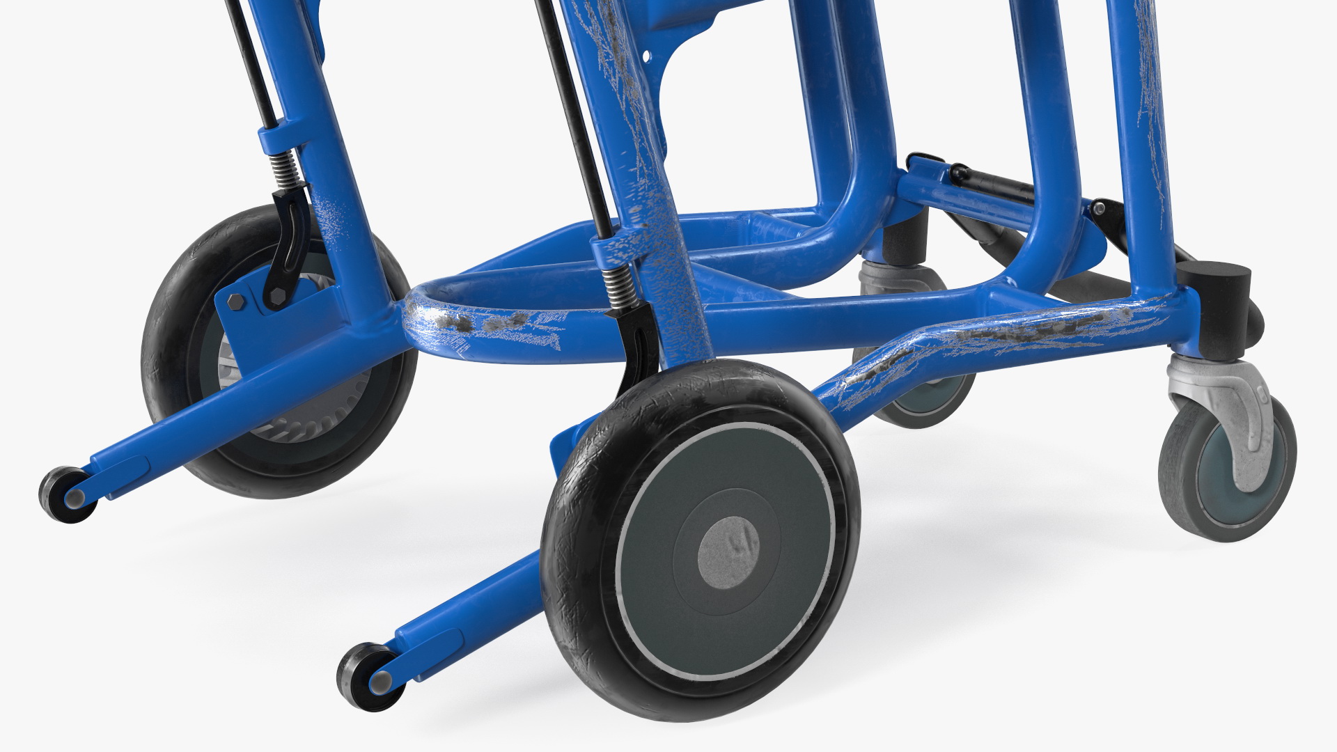 Airport Wheelchair Blue Old 3D