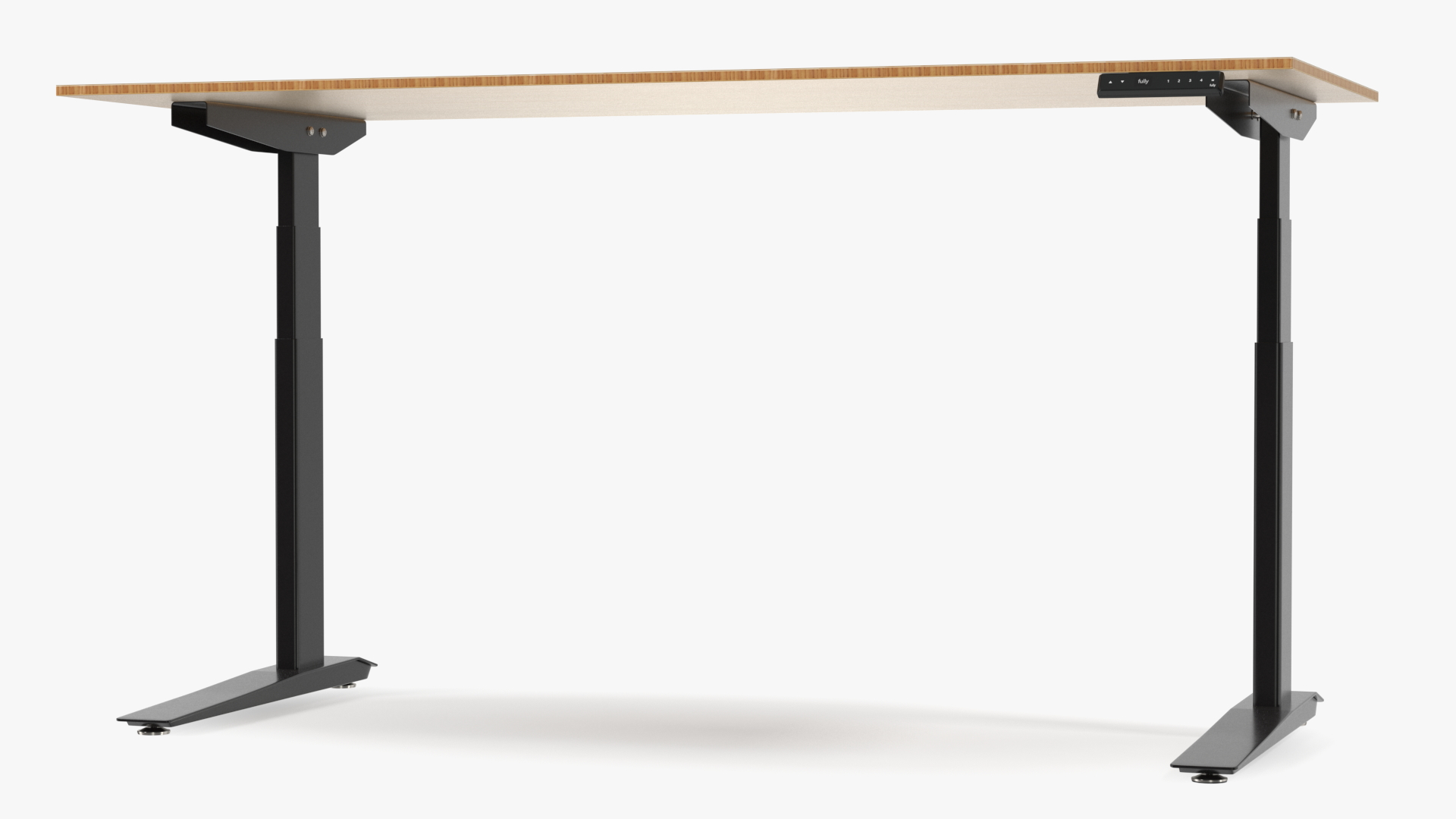 Yellow Standing Desk Workstation 3D