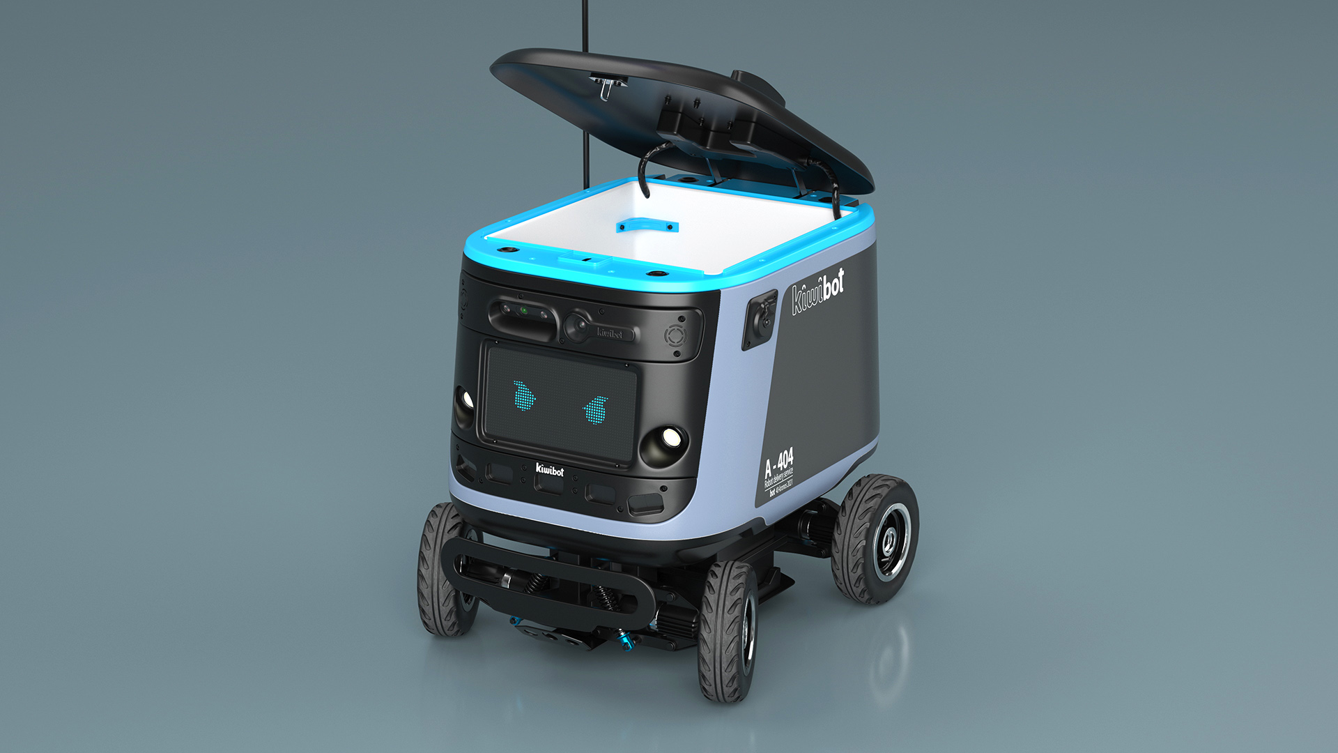 3D Delivery Robot Kiwibot Black model