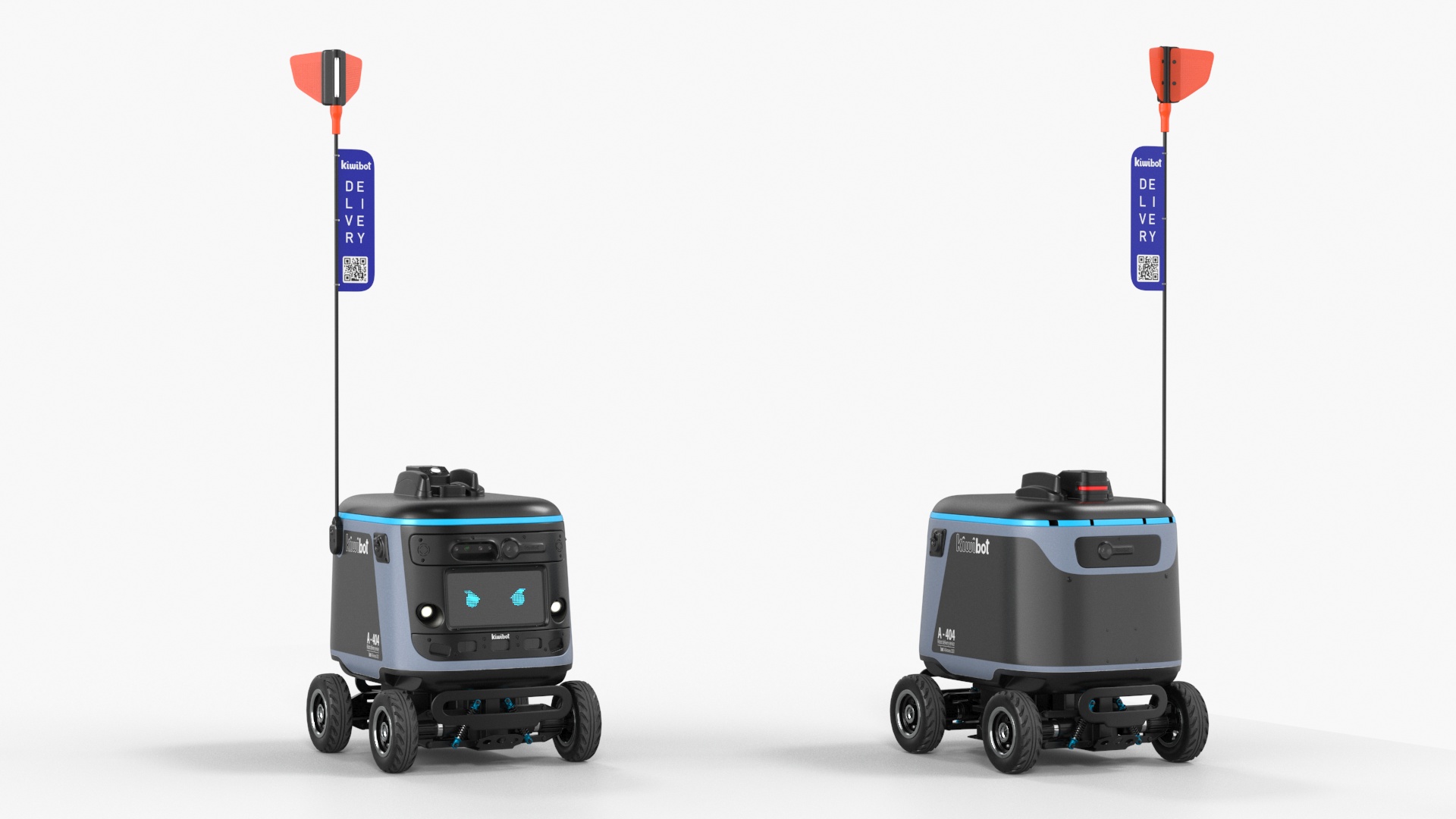 3D Delivery Robot Kiwibot Black model