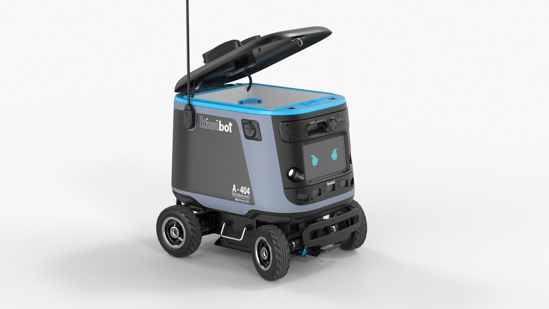 3D Delivery Robot Kiwibot Black model