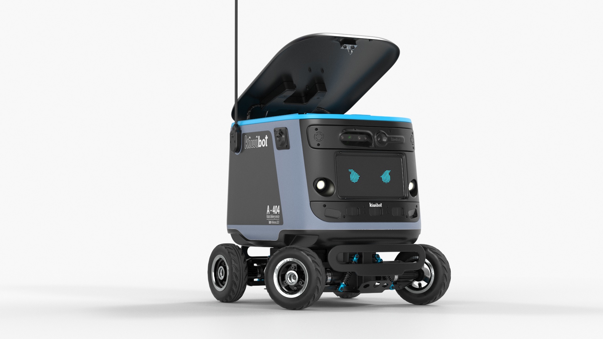 3D Delivery Robot Kiwibot Black model