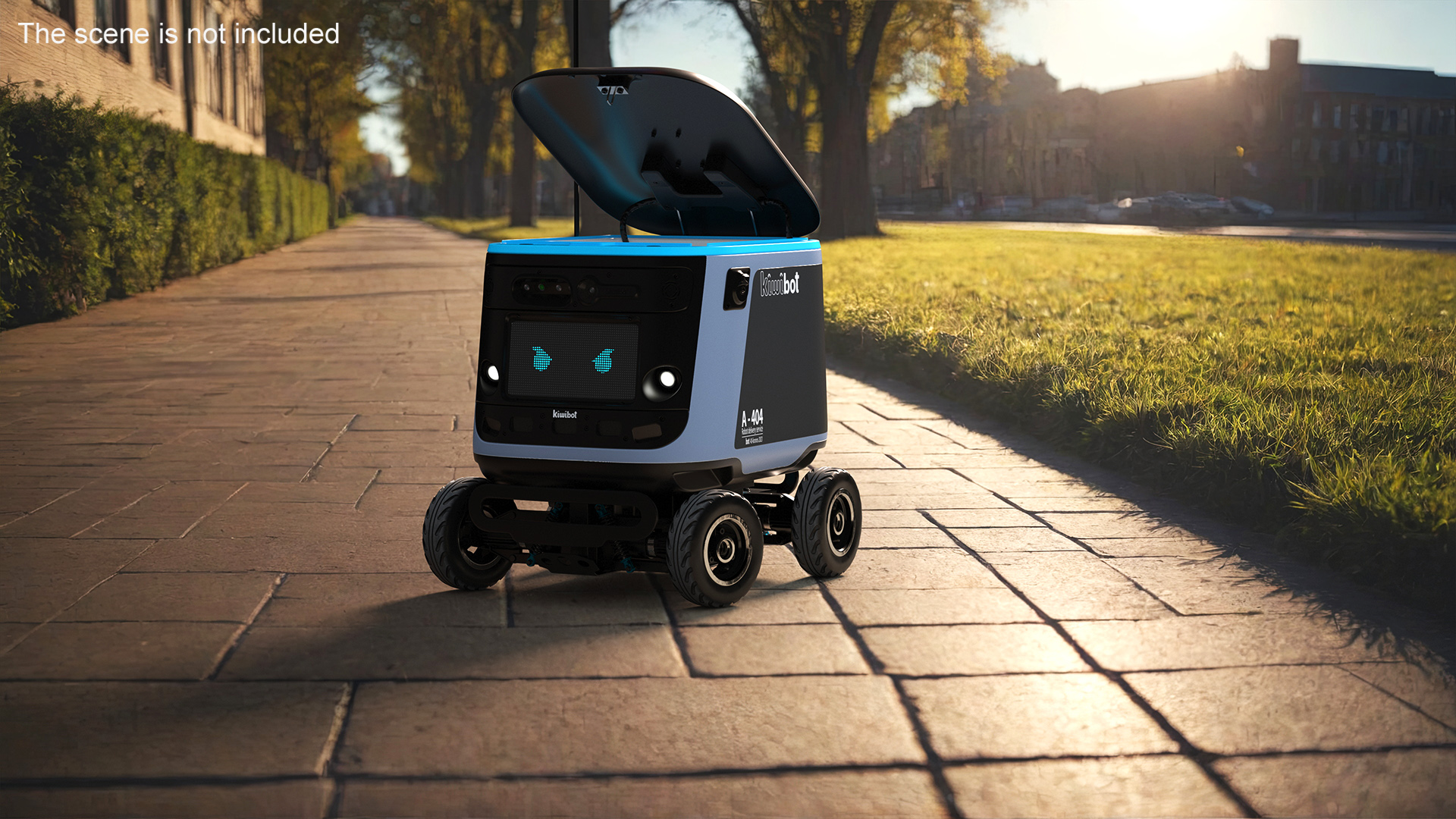3D Delivery Robot Kiwibot Black model