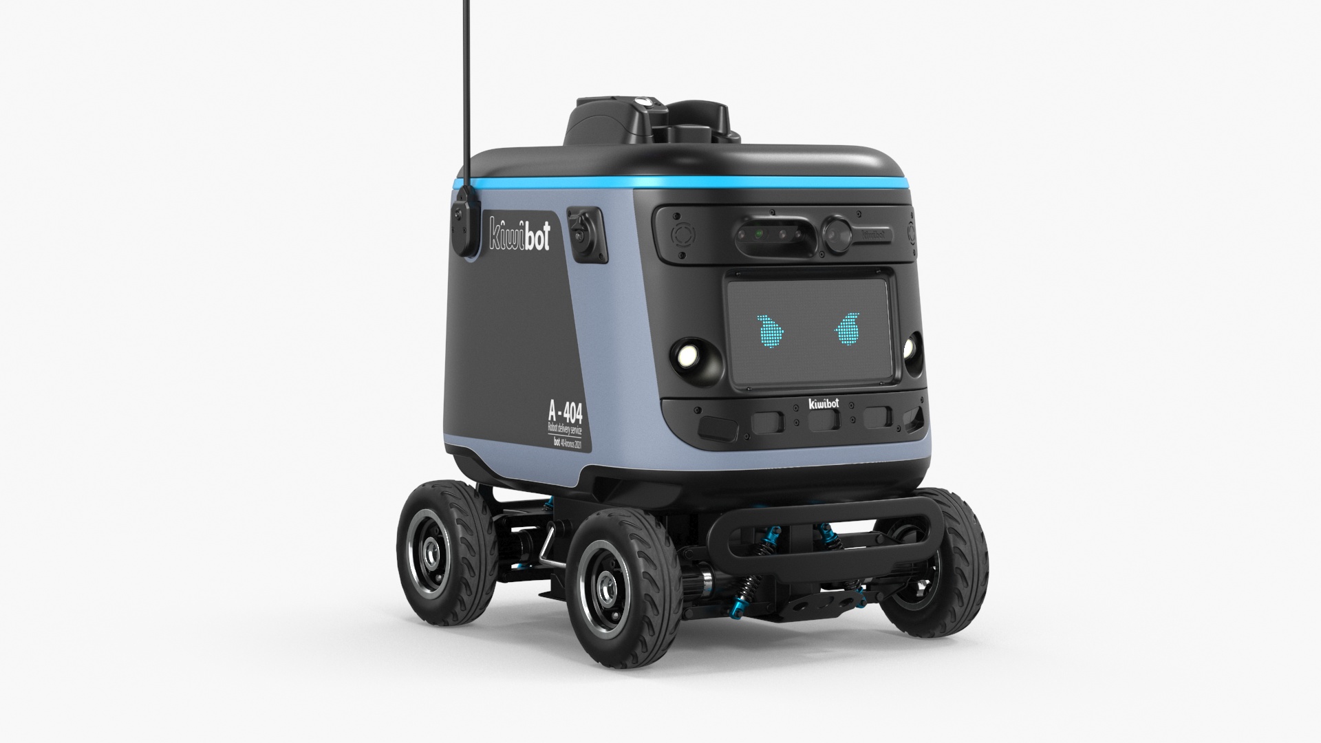 3D Delivery Robot Kiwibot Black model