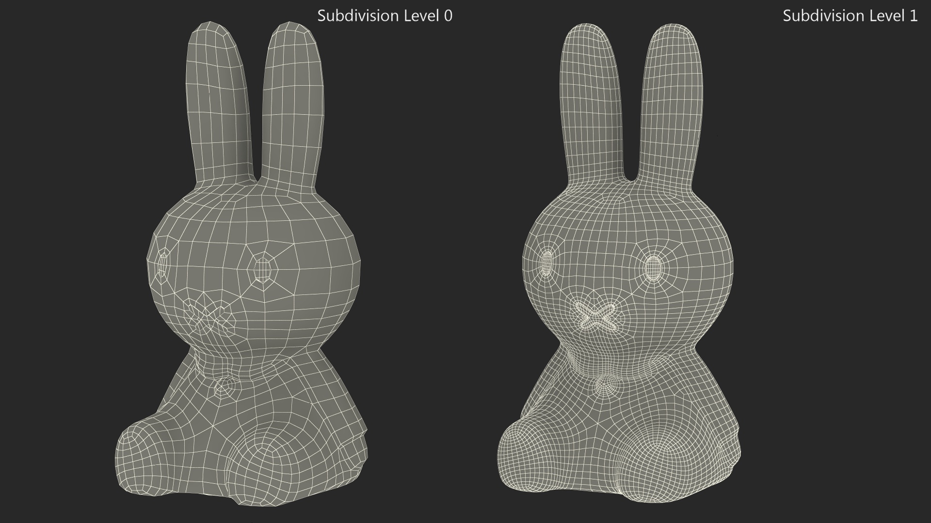 Turned On Miffy Star Rabbit Lamp 3D