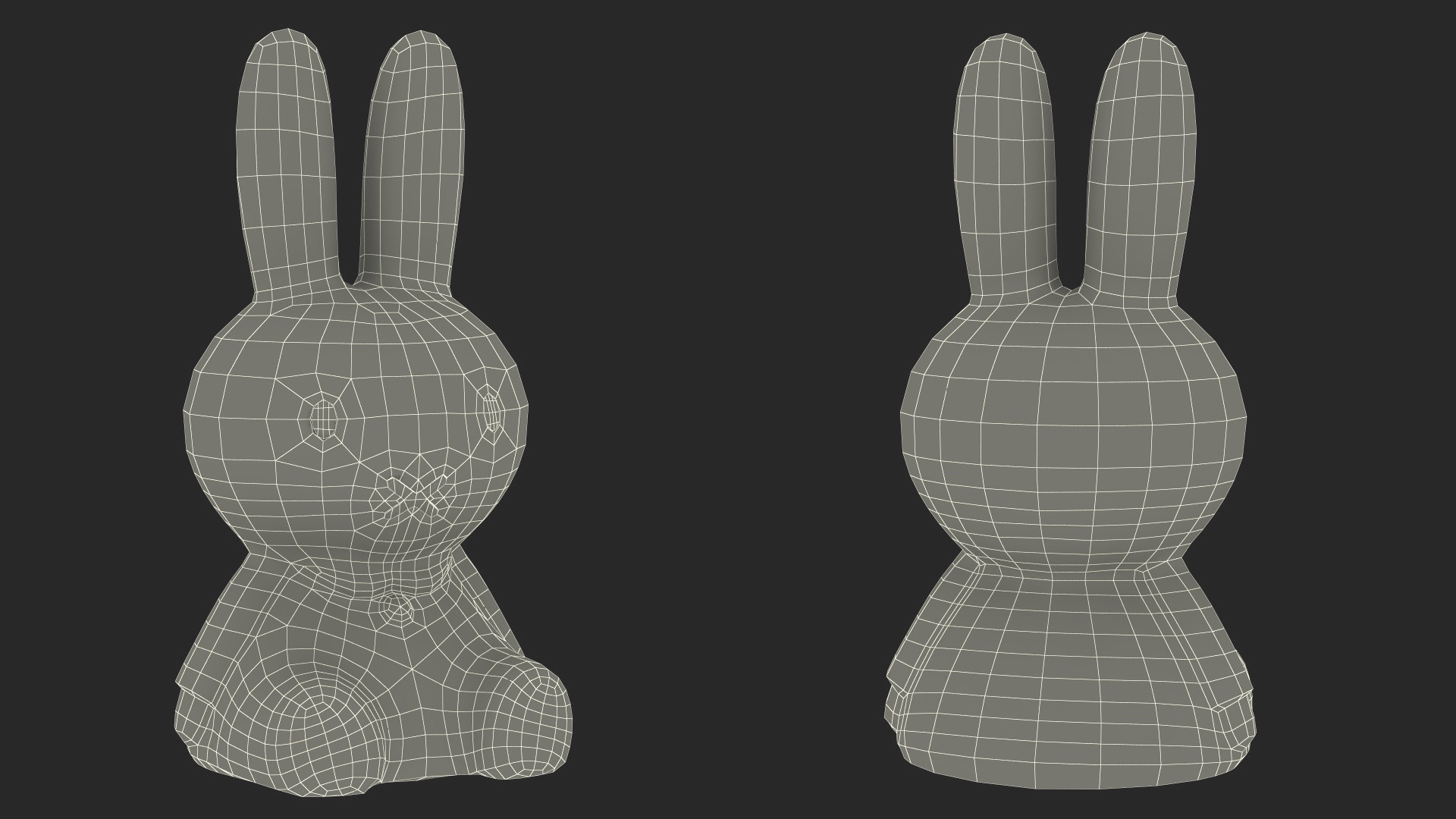 Turned On Miffy Star Rabbit Lamp 3D