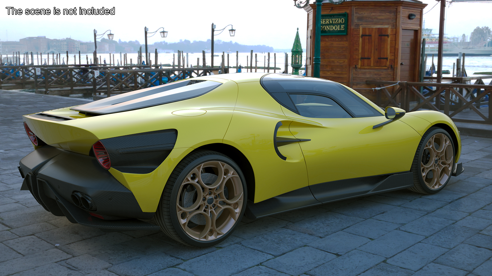 Luxury Sports Coupe Concept Yellow 3D model