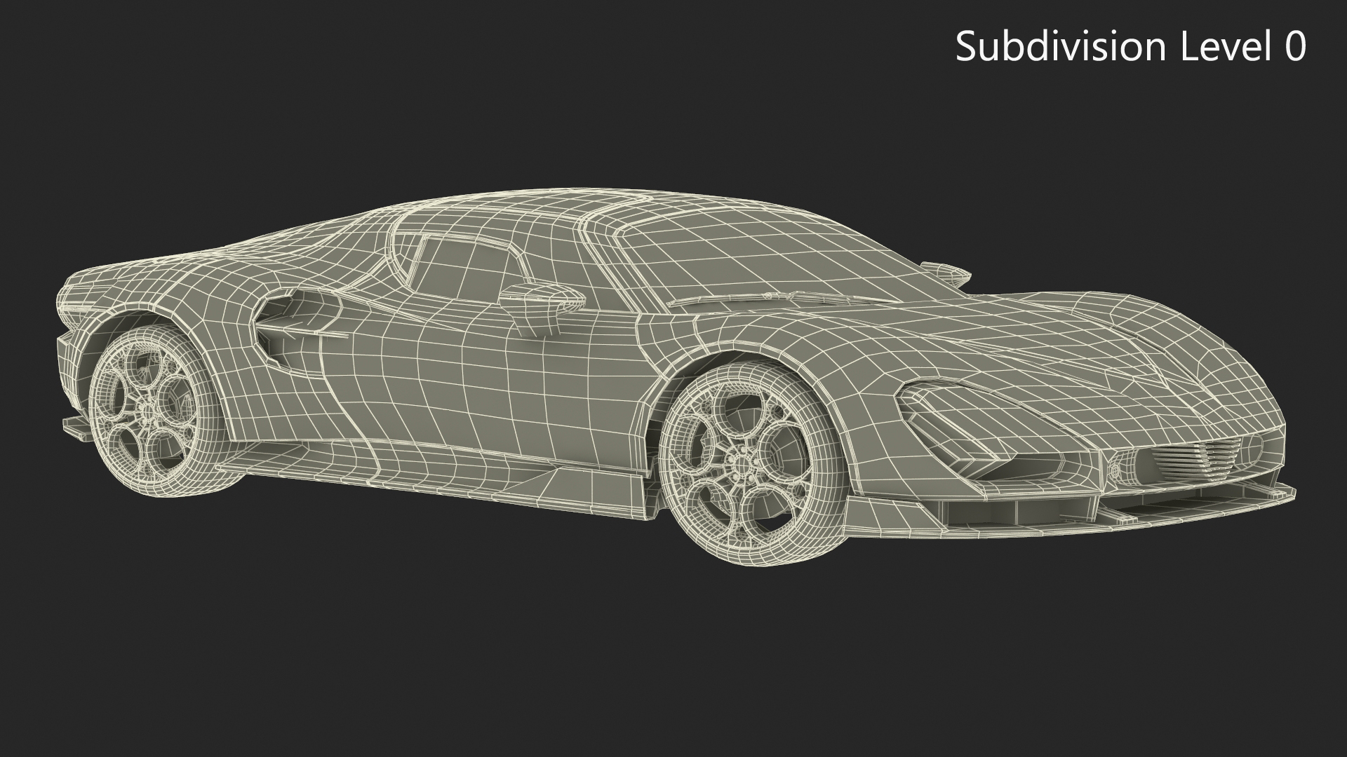Luxury Sports Coupe Concept Yellow 3D model