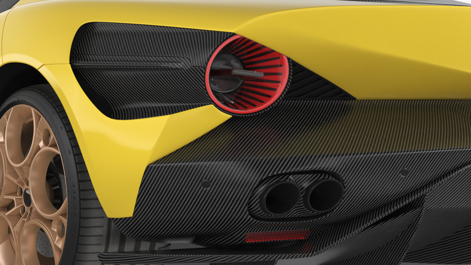 Luxury Sports Coupe Concept Yellow 3D model