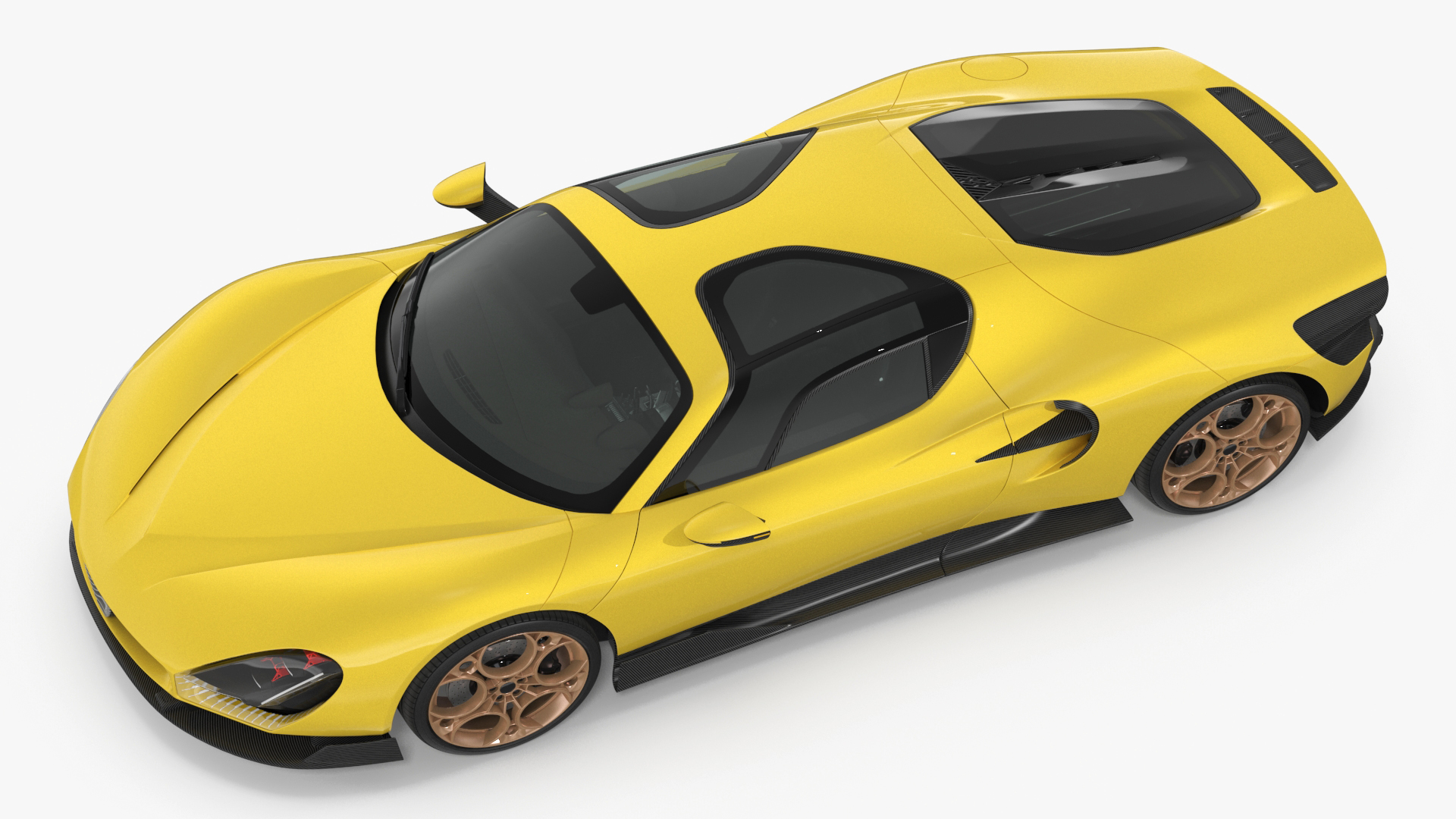 Luxury Sports Coupe Concept Yellow 3D model
