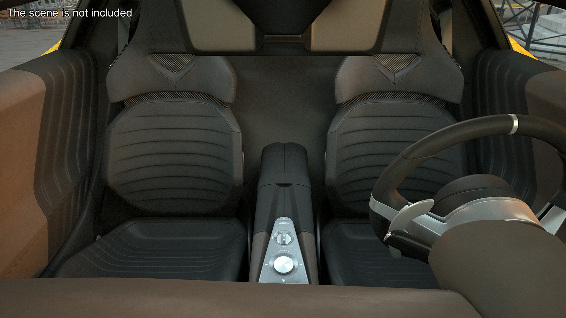 Luxury Sports Coupe Concept Yellow 3D model