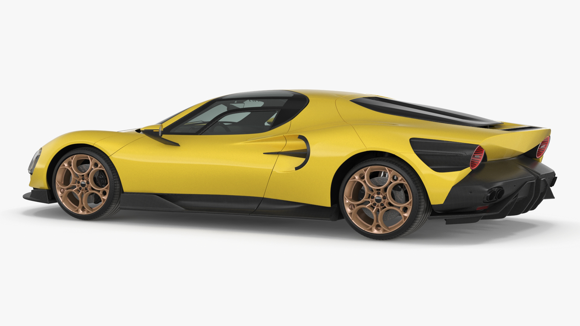 Luxury Sports Coupe Concept Yellow 3D model