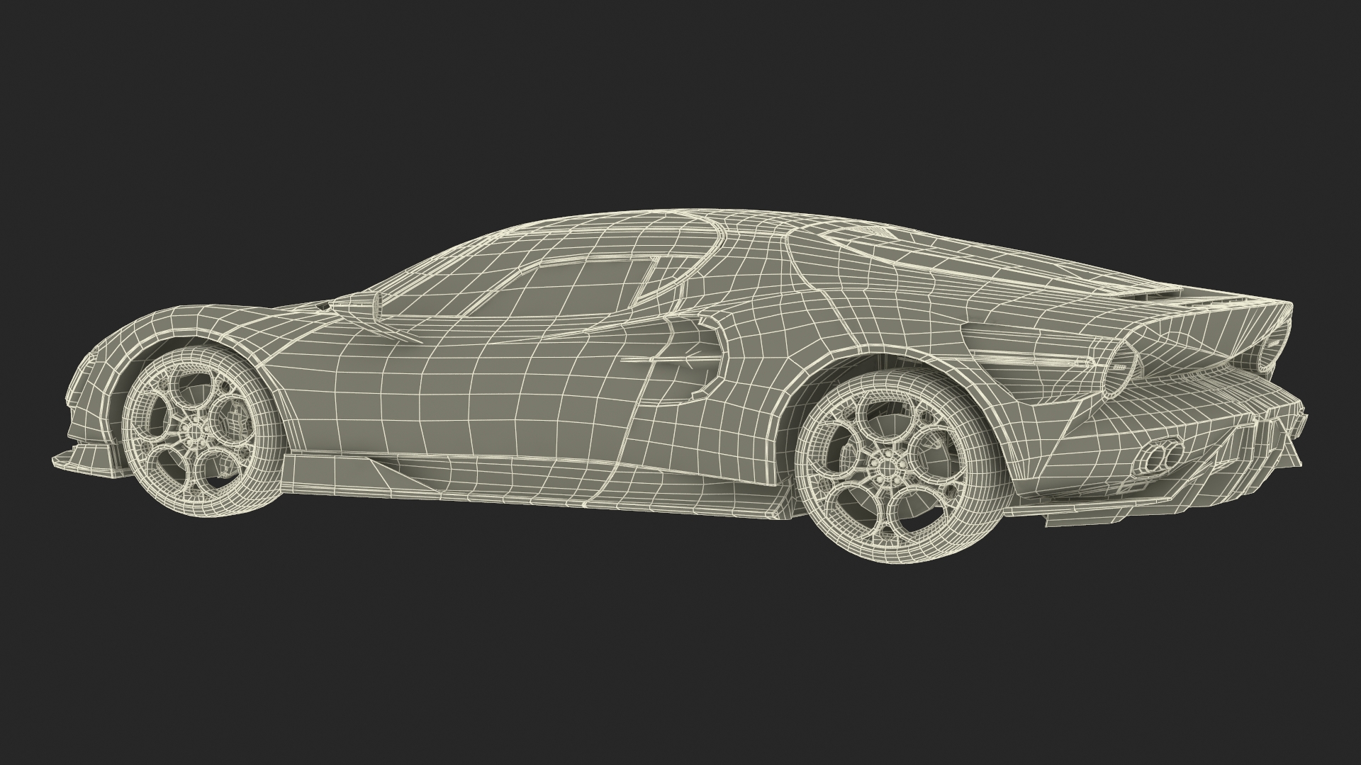 Luxury Sports Coupe Concept Yellow 3D model