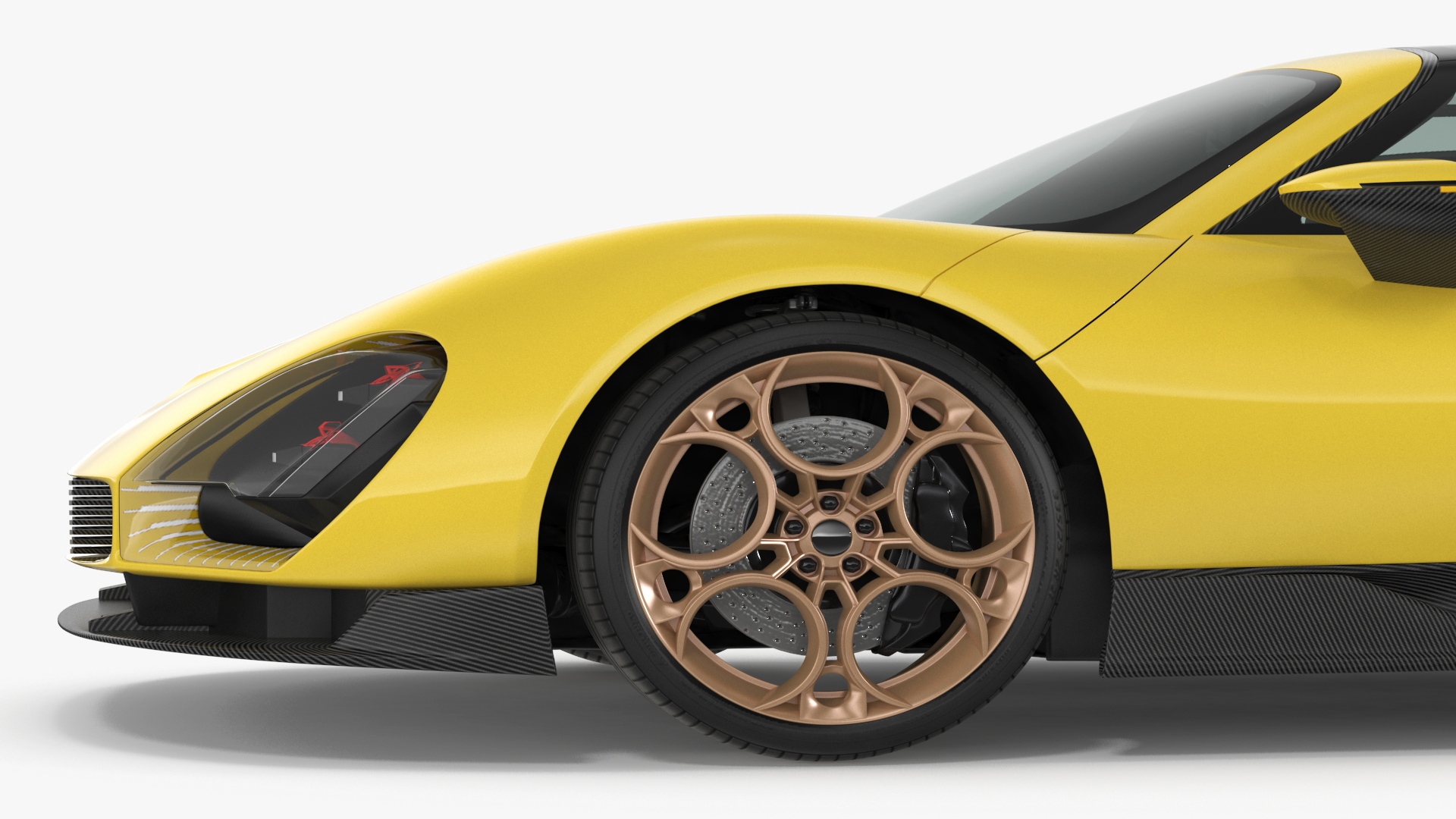 Luxury Sports Coupe Concept Yellow 3D model