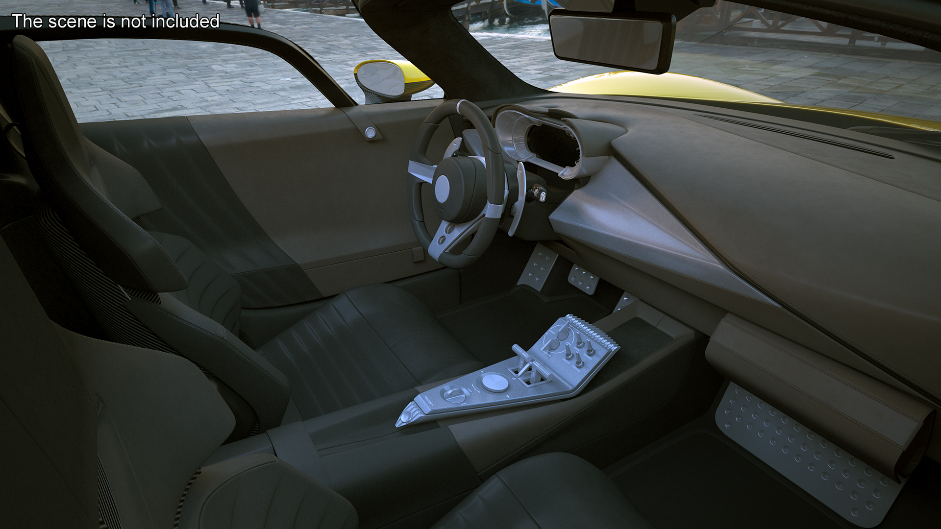 Luxury Sports Coupe Concept Yellow 3D model