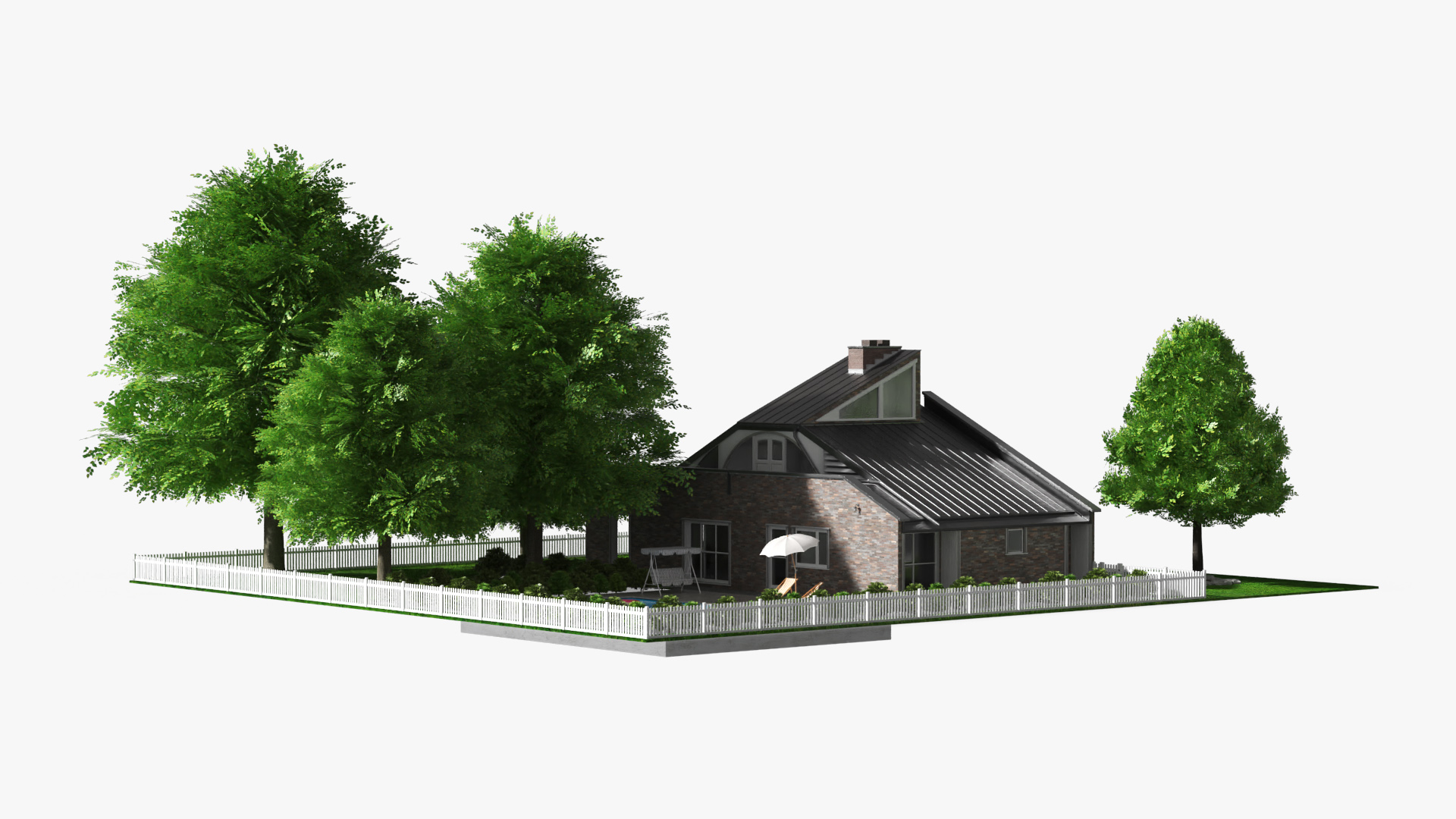 Scene House with Garden Pool and Tesla Exterior Fur - view 5